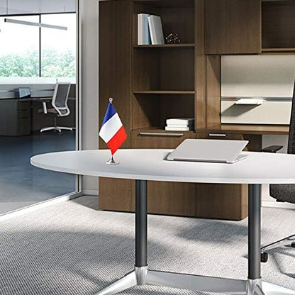 France Flag French Flags, Small Mini French Desk Flag, Used for Table Office Classroom Home Patriotic Events Decorations