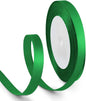 3/8 Inch 25 Yards Satin Ribbon Green, Solid Color Fabric Ribbon for Gift Wrapping, Wedding, Polyester Gift Ribbon for Birthday Party Decoration, Craft, Hair, Floral, Sewing