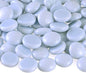 KINGOU Flat Glass Gems/Marbles/Stones/Beads for Vase Filler, Table Scatter, Games - 1 Lbs (17-19mm, Approx. 3/4")-White