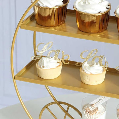 INNOVATIVE LIFE 3 Tier Cupcake Stand Cupcake Holder Candy Cookies Tiered Serving Tray Dessert Stand for Afternoon Tea Party Table Decoration