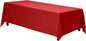 Gee Di Moda Rectangle Tablecloth - 70 x 120 Inch Red Table Cloth for 6 or 8 Foot Rectangle Table - Heavy Duty Washable Fabric - for Buffet Table, Holiday Party, Dinner, Wedding & Baby Shower