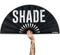 UV Glow Rave Fan, Bamboo Folding Clack Hand Fans Foldable for Men Women, Boots on the Ground Poping Fan for EDM Festival Line Dance Decoration, (Shade Pattern, Large 13")