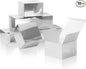 COTOPHER Small Gift Boxes 10 Pack 6x6x4 inches Silver Gift Boxes with Lids for Gifts, Crafting, Wedding Party Favor, Cupcake Box, Candy, Bridesmaids Proposal Box