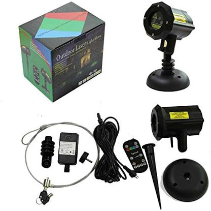 LEDMall Christmas Laser Projector Lights Outdoor, Motion Firefly Red, Green and Blue with Remote Control and Security Lock