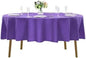 60 inch Round Tablecloth Washable Polyester Table Cloth Decorative Table Cover for Wedding Party Dining Banquet（60 inch,Purple）