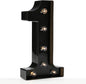 OYCBUZO Light Up Black Alphabet Marquee Number Sign LED Marquee Number Lights Sign for Night Light Home Bar Christmas Lamp Birthday Party Wedding Decoration 1