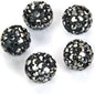 25pcs Adabele Grade A Suncatcher Crystal Rhinestone Pave Loose Beads 12mm Jet Hematite Black Polymer Clay Disco Ball Spacers Compatible with Shamballa All Craft Jewelry Making DB12-31