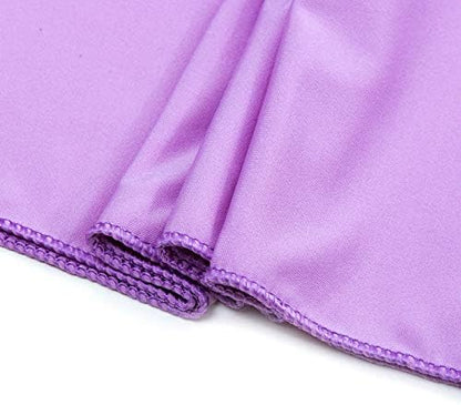 VDS Pack of 200 PCS | Light Purple | Spandex Chair Sashes Bows Without Buckle | Stretch Elastic Banquet Universal Folding Chair Band Tie with for Wedding Party Conference Celebration Event Decoration