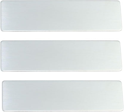 3pcs Stainless Steel Silver Custom Name Tags with Pin or Magnet Adhesive Tape,Personalized,Customizable Name Tags,Custom ID Badge for Employee,Workers,Cops, Nurses, Doctors,Teachers(Silver x 3)