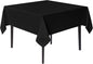 sancua Small Square Tablecloths 36x36 Inch - Black Table Cloth for Square or Round Tables, Washable Polyester Fabric Table Cover for Nightstand End Bedside Tables