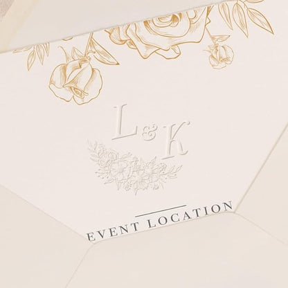 Personalized Wedding Embosser | Custom Made with Initials or Monograms for Couples | Elegant Designs for Stationery, Invitations, Napkins, and More (Design 9)