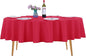 Ascoza 2pack 90 Inch Red Round Tablecloth in Washable Polyester Fabric for Wedding/Banquet/Restaurant/Parties…