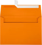 LUXPaper A10 Invitation Envelopes | Peel & Press | 6" x 9 1/2" | Mandarin Orange | 80lb. Text | 50 Qty