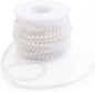 Pearls String Beads 33 Feet Crafts Faux Pearl Roll for Christmas Garland Flowers Wedding Party Jewelry Decoration(3mm White)