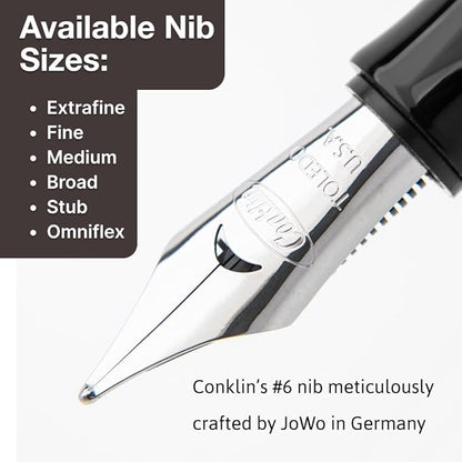 Conklin Duragraph Fountain Pen Cracked Ice - Stub Nib, Elegant Tool for Calligraphy & Signatures