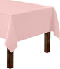 Gee Di Moda Rectangle Tablecloth - 60 x 126 Inch Pink Table Cloth for 8 Foot Rectangle Table - Heavy Duty Washable Fabric - for 8 Ft Buffet Table, Holiday Party, Dinner, Wedding & Baby Shower