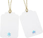 100Pcs Blank Gift Tags with String Iridescent Foil Snowflake Large Gift Tags White Paper with 65 Ft Jute Twine Cute Tags for Christmas Xmas Holiday Winter Wonderland Gift Wrap Tags
