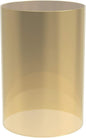 Electroplated Glass Hurricane Mirror Effect Cylinder Candle Holder Bottomless Glass Sleeve Lamp Shade Replacement (Gold,2.5X6)