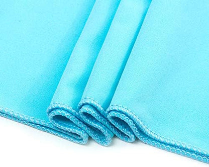 VDS Pack of 300 PCS | Aqua Blue| Spandex Chair Sashes Bows Without Buckle | Stretch Elastic Banquet Universal Folding Chair Band Tie with for Wedding Party Conference Celebration Event Decoration