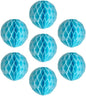 8pcs 8inch Paper Honeycomb Balls Decorative Tissue Honeycomb Balls Paper Pom Poms Flower Balls Art Hanging Balls for Birthday Wedding Nursery Baby Shower Home Decor (8inch, lt-Blue)