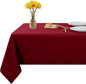 Fitable Square Tablecloth 54x54 inch Tablecloth Stain and Wrinkle Resistant Washable Polyester Table Cloth for Buffet Parties and Camping, Red