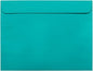 JAM PAPER 9 x 12 Booklet Colored Envelopes - Sea Blue Recycled - 50/Pack