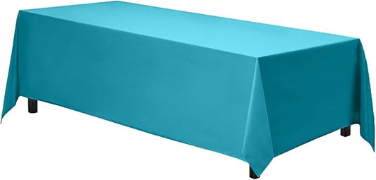Gee Di Moda Rectangle Tablecloth - 90 x 132 Inch Caribbean Table Cloth for 6 Foot Table with Floor-Length Drop - Heavy Duty Washable Fabric - 6 Ft Buffet Table, Holiday Party, Wedding & Baby Shower