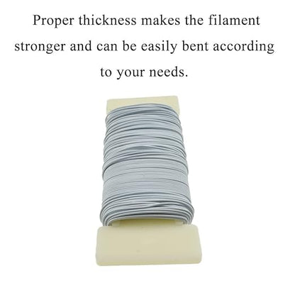 HAHIYO 22Gauge White 1Roll Total 38Yards(115Feet) Metal Floral Wire Flexible Paddle Wire Florist Wire Garden Wire for Crafts Christmas Wreaths Tree Flower Arrangement Bouquet Wrapping Wedding DIY