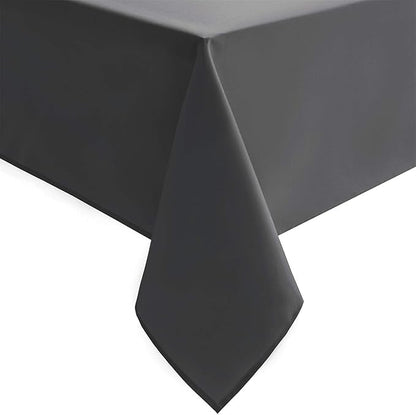 Hiasan Grey Rectangle Tablecloth - Waterproof Wrinkle Resistant Washable Fabric Table Cloth for Dining Room Kitchen and Outdoor Use, 60 x 84 Inch