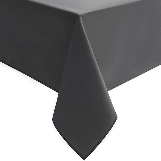 Hiasan Grey Rectangle Tablecloth - Waterproof Washable Polyester Fabric Table Cloth for Party, Wedding, Banquet and Restaurant, 90 x 156 Inch
