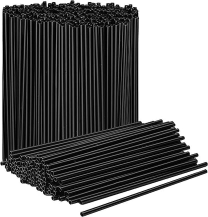Black Mini Drink Stirrers - 5 Inch Plastic Coffee & Cocktail Stirrer Straws (500 Straws)
