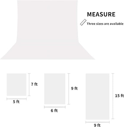 ISSUNTEX 9X15 ft Background Muslin Backdrop, Photo Studio, Collapsible High Density Screen for Video Photography and Television-Black/White
