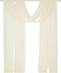 SHERWAY 2 Panels 30Ft Extra Long Chiffon Arch Drapes for Wedding Party Reception Backdrop Ceremony Swag Decoration (Ivory & Ivory)