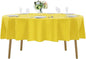 70 inch Round Tablecloth Washable Polyester Table Cloth Decorative Table Cover for Wedding Party Dining Banquet（70 inch,Yellow）
