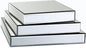 GIMORRTO Mirror Display Riser Stands 3 Set, Glam Accent Table Display Platform for Decorative Pieces, Mirrored Showpeice 3Pack, Centerpiece Displayer (Square 3PC)