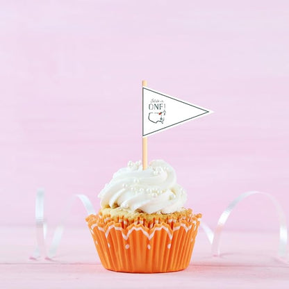 Hole in One Golf Party Decorations, 240-Piece Set with Cocktail Napkins, Plates, Cups, Bottle Labels, Toothpick Flags, Straws, Gift Tags, and Forks for Golf Birthday and 1st Hole in One Parties