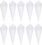 50 Pack Party Confetti Cone Holder - Bouquet Cones Petal Cones Holder with Double-sided Adhesive Tape, Apply to Birthday Party (White)