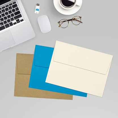 LUXPaper A7 Invitation Envelopes | Peel & Press | 5 1/4" x 7 1/4" | Natural | 80lb. Text | 30% Recycled | 50 Qty