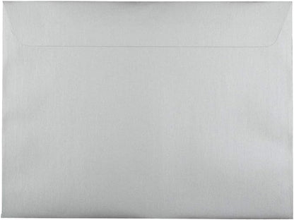 JAM PAPER 9 x 12 Open End Catalog Metallic Envelopes - Silver Stardream - 25/Pack