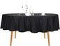 Ascoza 2pack 70 Inch Black Round Tablecloth in Polyester Fabric for Wedding/Banquet/Restaurant/Parties