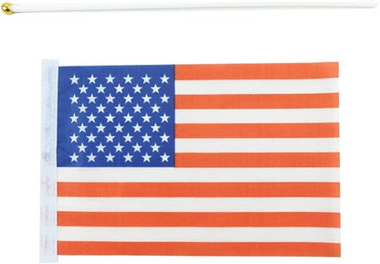 Small American Flags On Stick, Mini Handheld American USA Flag, Ideal For Party Parades Sports Events Patriotic Festival 4th Of July Decorations