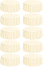 10 Pack Round Tablecloths - 108 Inch, Beige Polyester Table Cover for Round Tables, Stain and Wrinkle Resistant Washable Fabric Table Cloth, Polyester Tablecloth for Wedding Banquet Partie