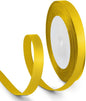 3/8 Inch 25 Yards Satin Ribbon Yellow, Solid Color Fabric Ribbon for Gift Wrapping, Wedding, Polyester Gift Ribbon for Birthday Party Decoration, Craft, Hair, Floral, Sewing