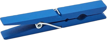 Juvale Wooden Clothes Pins - 100 Pack, Navy Blue - Mini Clothespins & Wooden Clips for Laundry, Crafts & Photo Clips