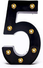Foaky Black LED Marquee Number Lights Sign Light Up Marquee Number Lights Sign for Night Light Wedding Birthday Party Battery Powered Christmas Lamp Home Bar Decoration