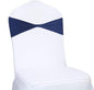 VDS Pack of 100 PCS | Navy Blue | Spandex Chair Sashes Bows Without Buckle | Stretch Elastic Banquet Universal Folding Chair Band Tie with for Wedding Party Conference Celebration Event Decoration