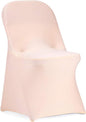 Peomeise Stretch Spandex Folding Chair Cover for Wedding Party Dining Banquet Event (Blush Pink,6pcs)