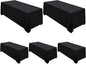 Surmente 5 Pack Black Tablecloth 90 x 132-inch Rectangular Polyester Table Cloth for Weddings, Banquets, or Restaurants