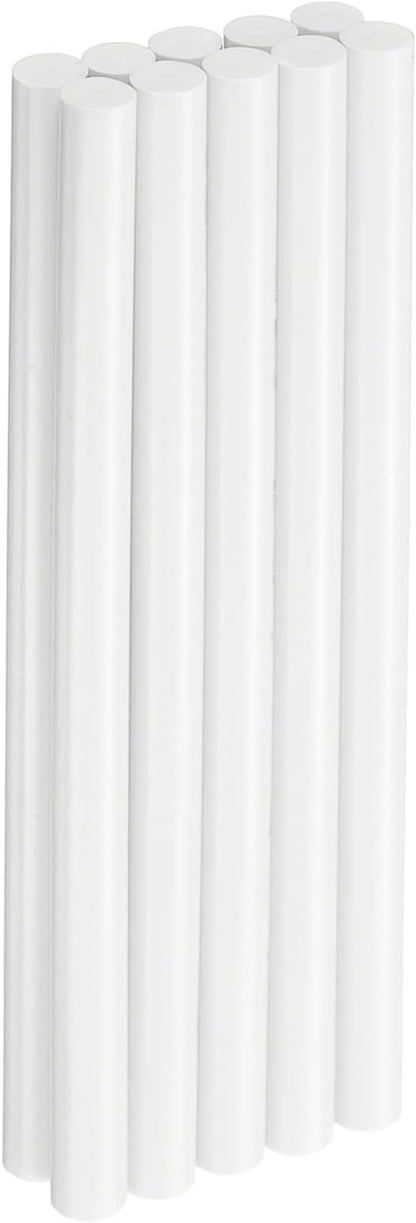 HARFINGTON 10pcs Hot Glue Sticks 0.43" Dia x 7.87" Long EVA Mini Hot Melt Adhesive Glue Stick for Hot Melt Gun Wood Plastic Glass Flowers Fabrics Foam, White