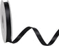 LaRibbons 3/8 Inch 25 Yard Double Faced Satin Ribbon,Black Small Satin Craft Fabric Ribbon for Gift Wrapping Floral Bouquets Wedding Party Decoration